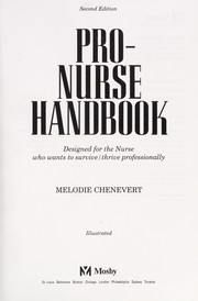 Cover of: Pro-nurse handbook by Melodie Chenevert
