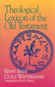 Cover of: Theological lexicon of the Old Testament