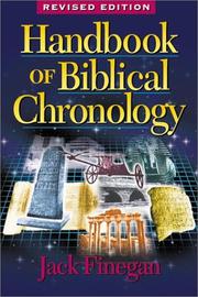 Cover of: Handbook of biblical chronology by Jack Finegan
