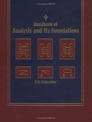 Cover of: Handbook of analysis and its foundations by Eric Schechter