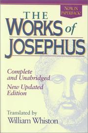 Cover of: The Works of Josephus: Complete and Unabridged, New Updated Edition