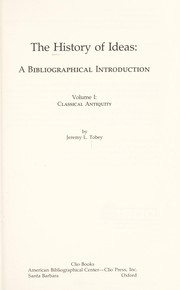 Cover of: The history of ideas: a bibliographical introduction