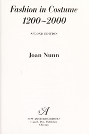 Cover of: Fashion in costume, 1200-2000 | Joan Nunn