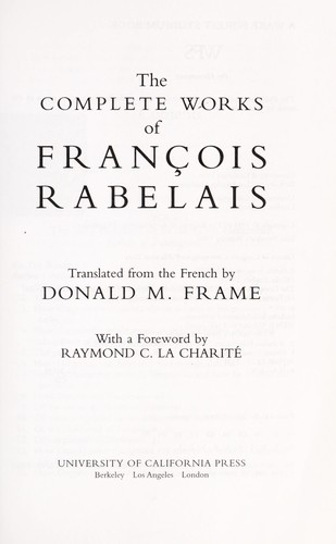 The complete works of François Rabelais