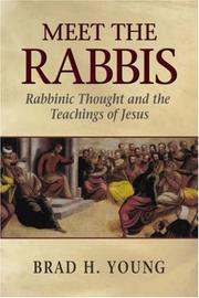 Cover of: Meet the Rabbis by Brad H. Young