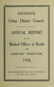 Cover of: [Report 1936] | Haydock (England). Local Board