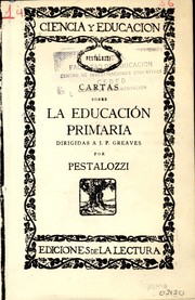 Cover of: Cartas sobre educación primaria