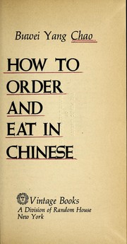 Cover of: How to order and eat in Chinese