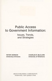 Cover of: Public access to government information | Hernon, Peter.
