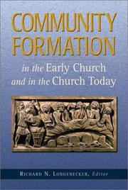 Cover of: Community Formation by Richard N. Longenecker