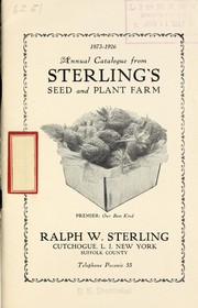 Cover of: Annual catalogue from Sterling