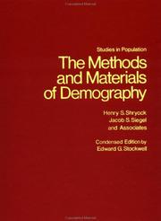 The methods and materials of demography by Henry S. Shryock