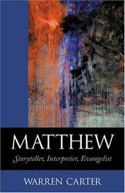 Cover of: Matthew: Storyteller, Interpreter, Evangelist