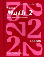 Cover of: Saxon Math 2: Home School