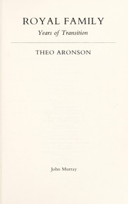 Cover of: Royal family by Theo Aronson