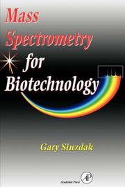 Cover of: Mass spectrometry for biotechnology