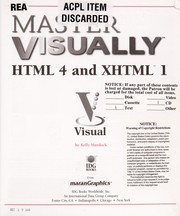 Cover of: Master visually HTML 4 and XHTML 1 by Kelly Murdock