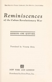 Cover of: Reminiscences of the Cuban Revolutionary War