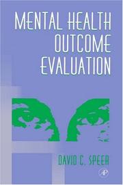 Cover of: Mental health outcome evaluation