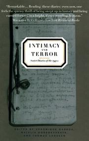 Cover of: Intimacy and terror: Soviet diaries of the 1930's