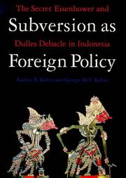Cover of: Subversion as foreign policy by Audrey Kahin