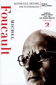 Cover of: Aesthetics, method, and epistemology by Michel Foucault
