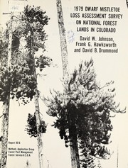 Cover of: 1979 dwarf mistletoe loss assessment survey on national forest lands in Colorado