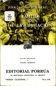 Cover of: Emilio, o de la educacion