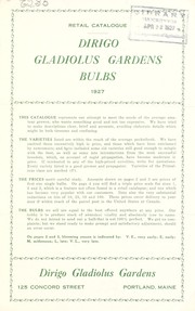 Cover of: Retail catalogue: bulbs 1927