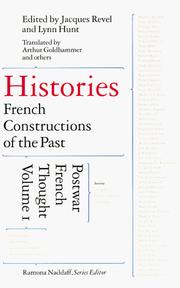 Cover of: Histories: French Constructions of the Past  by Jacques Revel