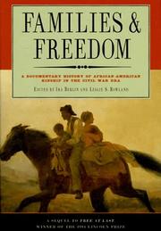 Cover of: Families and Freedom by Ira Berlin