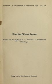 Cover of: U ber den Wiener Roman