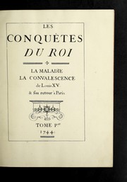 Cover of: Les conquêtes du roi: ode