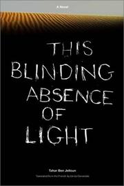 Cover of: This blinding absence of light by Tahar Ben Jelloun