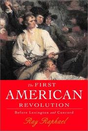 Cover of: The first American revolution by Ray Raphael