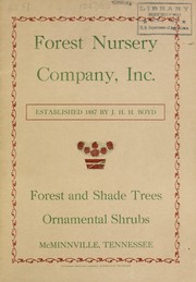Forest and shade trees, ornamental shrubs