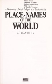 Cover of: Place names of the world by Adrian Room