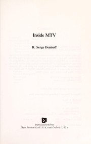 Cover of: Inside MTV by R. Serge Denisoff