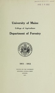 Cover of: [Prospectus] | University of Maine. Department of Forestry