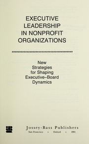 Cover of: Executive leadership in nonprofit organizations by Herman, Robert D.
