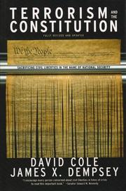 Cover of: Terrorism and the Constitution by James X. Dempsey, James Dempsey, Cole, David, David Cole, James X. Dempsey