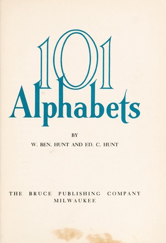 101 alphabets by Hunt, W. Ben