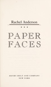 Cover of: Paper faces | Rachel Anderson