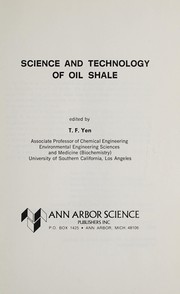 Cover of: Science and technology of oil shale | 