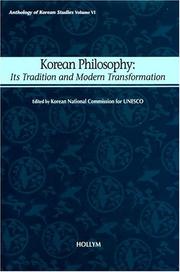 Cover of: Korean Philosophy by Korean National Commission for UNESCO