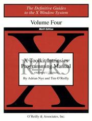 Cover of: X Toolkit Intrinsics Programming Manual by Adrian Nye, Tim O'Reilly