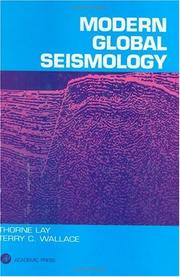 Cover of: Modern global seismology by Thorne Lay