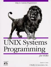 Cover of: UNIX System Programming  for System VR4
