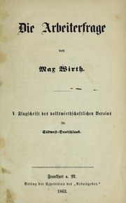Cover of: Die Arbeiterfrage ...