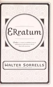 Cover of: Erratum | Walter Sorrells